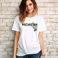 "Michigan Hoops"Relaxed Fit Crew Unisex T-Shirt