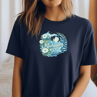 "Michigan In Bloom"Relaxed Fit Crew Unisex T-Shirt