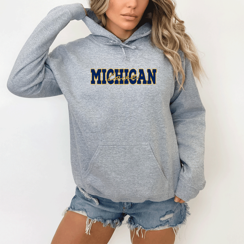 "Michigan Love"Relaxed Fit Classic Unisex Hoodie
