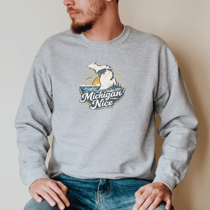 "Michigan Nice"Men's Long Sleeve T-Shirt