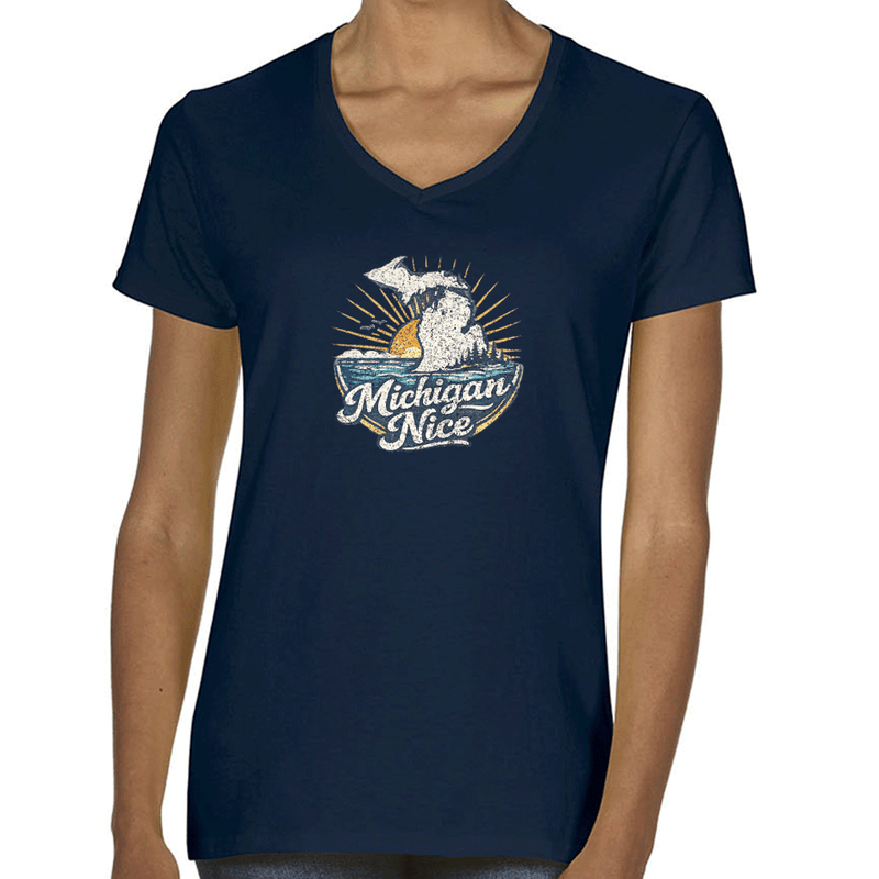 "Michigan Nice"Women's V-Neck