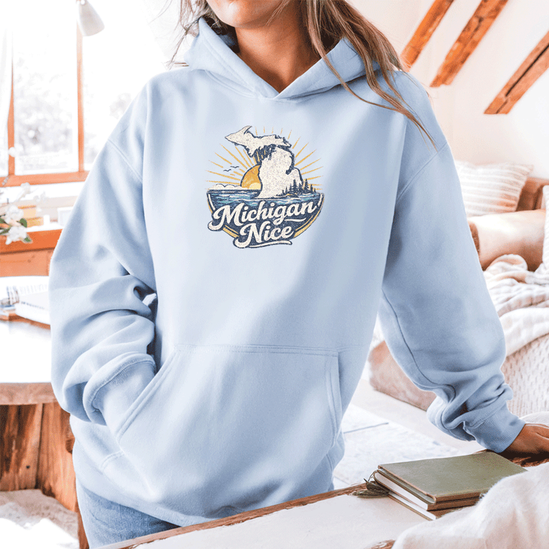 "Michigan Nice"Relaxed Fit Classic Unisex Hoodie