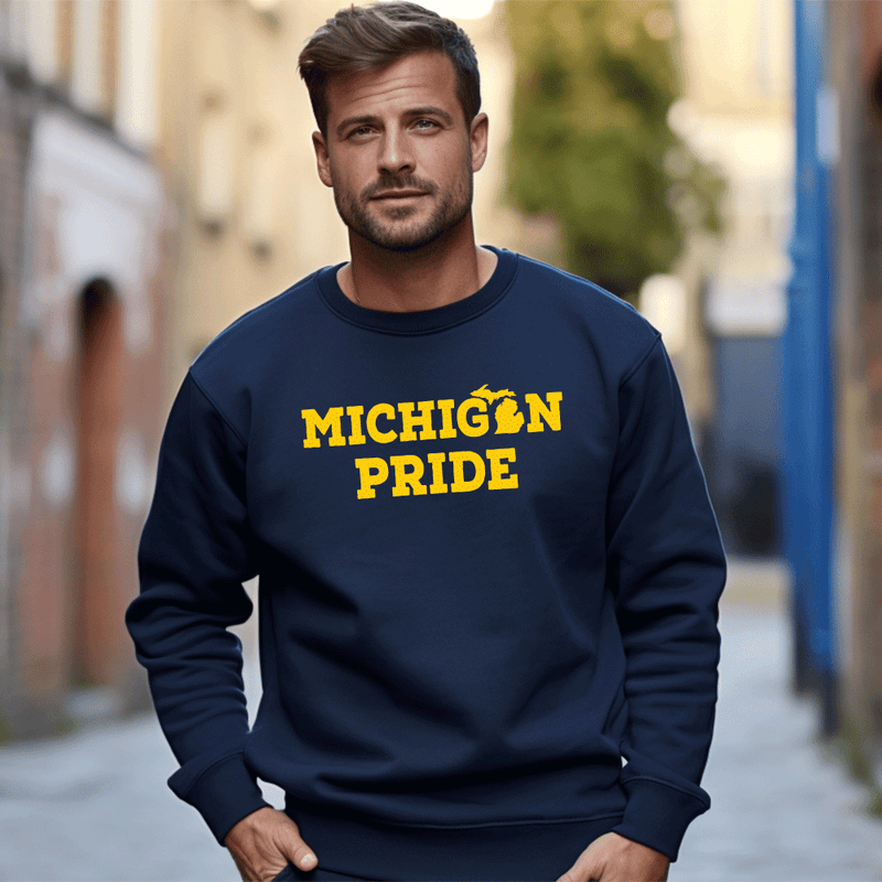 "Michigan Pride"Men's Classic Crew Sweatshirt