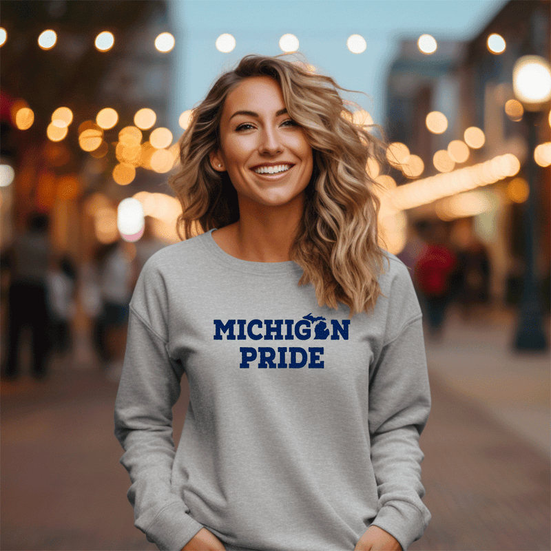 "Michigan Pride"Relaxed Fit Classic Crew Unisex Sweatshirt