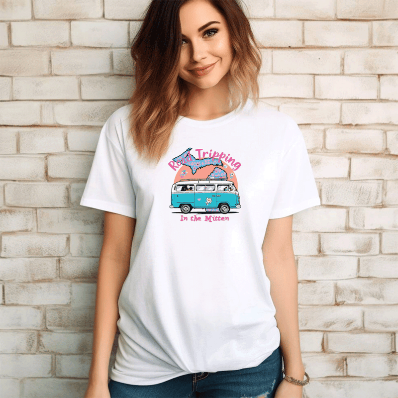 "Michigan Road Trip"Relaxed Fit Crew Unisex T-Shirt