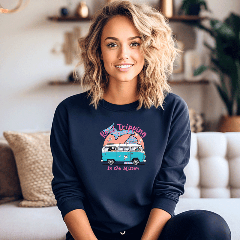 "Michigan Road Trip"Relaxed Fit Long Sleeve Unisex T-Shirt