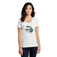 "Mackinac Sunset"Women's V-Neck