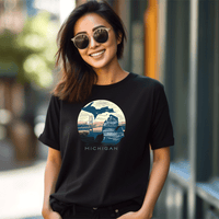 "Mackinac Sunset"Relaxed Fit Crew Unisex T-Shirt