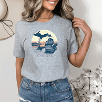 "Mackinac Sunset"Relaxed Fit Crew Unisex T-Shirt