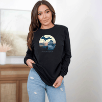 "Mackinac Sunset"Relaxed Fit Long Sleeve Unisex T-Shirt