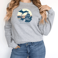 "Mackinac Sunset"Relaxed Fit Long Sleeve Unisex T-Shirt