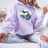 "Mackinac Sunset"Relaxed Fit Classic Unisex Hoodie