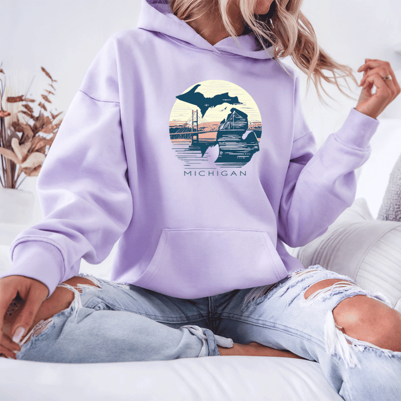 "Mackinac Sunset"Relaxed Fit Classic Unisex Hoodie