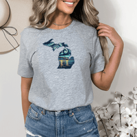 "Michigan Starry Night"Relaxed Fit Crew Unisex T-Shirt