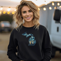 "Michigan Starry Night"Relaxed Fit Classic Crew Unisex Sweatshirt
