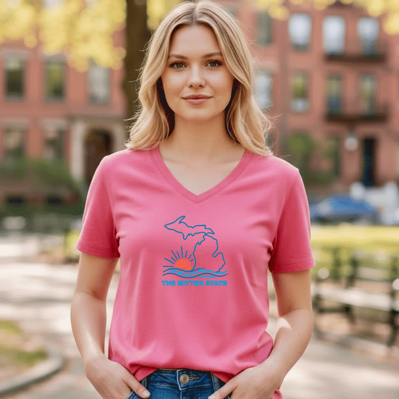 "The Mitten State"Women's V-Neck