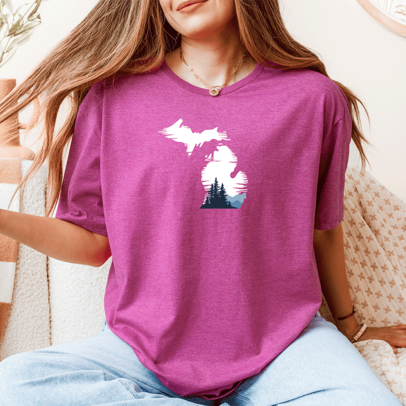 "Michigan Vista"Relaxed Fit Crew Unisex T-Shirt