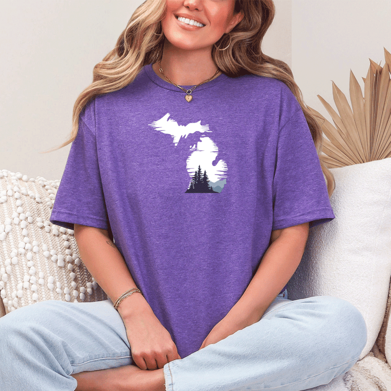 "Michigan Vista"Relaxed Fit Crew Unisex T-Shirt