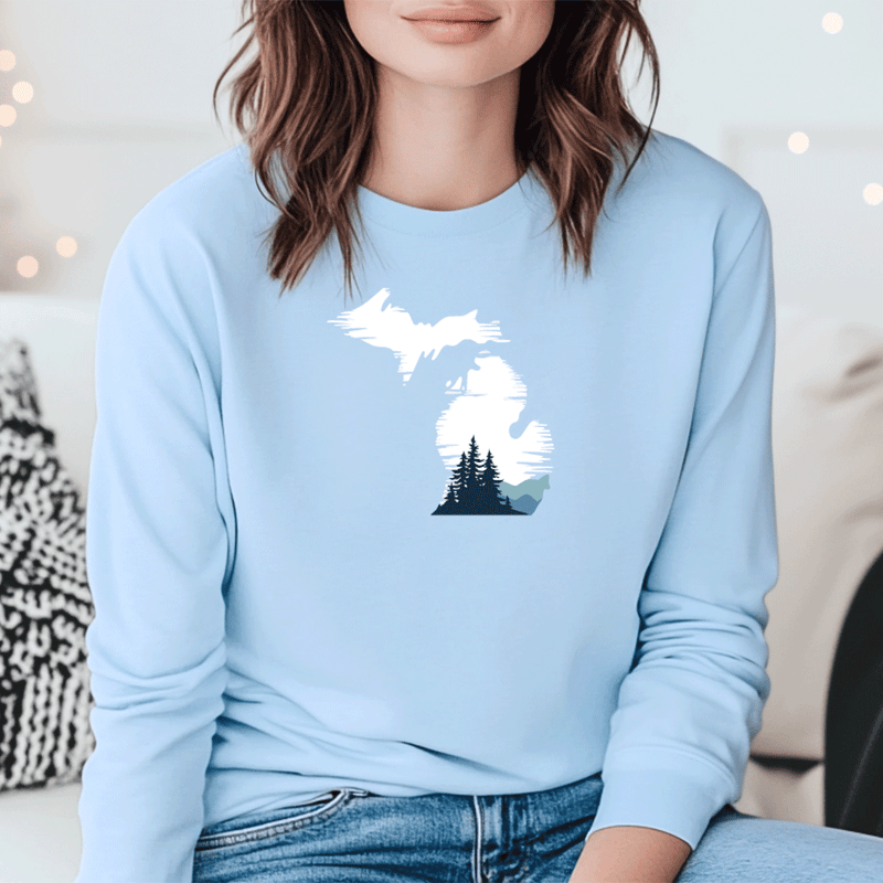 "Michigan Vista"Relaxed Fit Long Sleeve Unisex T-Shirt