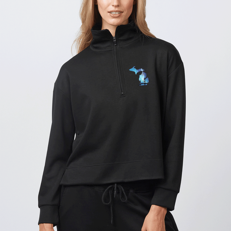 "Bridge Northern Lights"Women's Relaxed Fit 1/4 Zip