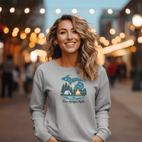 "Pure Michigan Nights"Relaxed Fit Classic Crew Unisex Sweatshirt