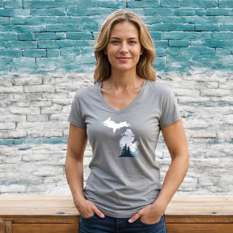 "Michigan Vista"Women's V-Neck