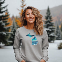 "Winter Michigan Vista"Relaxed Fit Classic Crew Unisex Sweatshirt
