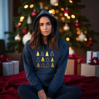 "Gold Metallic Oh Christmas Tree"Relaxed Fit Classic Unisex Hoodie