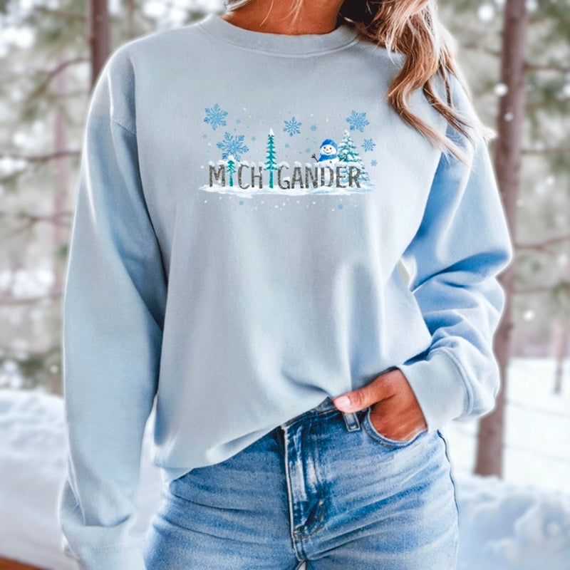 "Winter Michigander"Relaxed Fit Classic Crew Unisex Sweatshirt