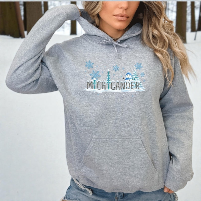 "Winter Michigander"Relaxed Fit Classic Unisex Hoodie