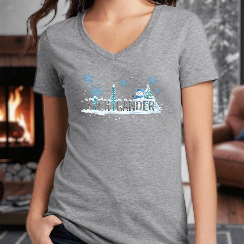"Winter Michigander"Women's V-Neck