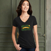 "Kiss Me I'm a Michigander"Women's V-Neck