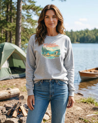 "Camp Michigan"Relaxed Fit Classic Crew Unisex Sweatshirt