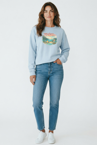 "Camp Michigan"Relaxed Fit Classic Crew Unisex Sweatshirt