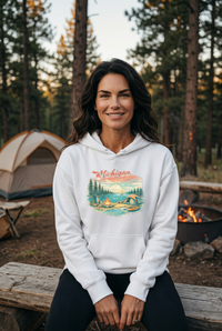 "Camp Michigan"Relaxed Fit Classic Unisex Hoodie