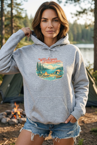 "Camp Michigan"Relaxed Fit Classic Unisex Hoodie
