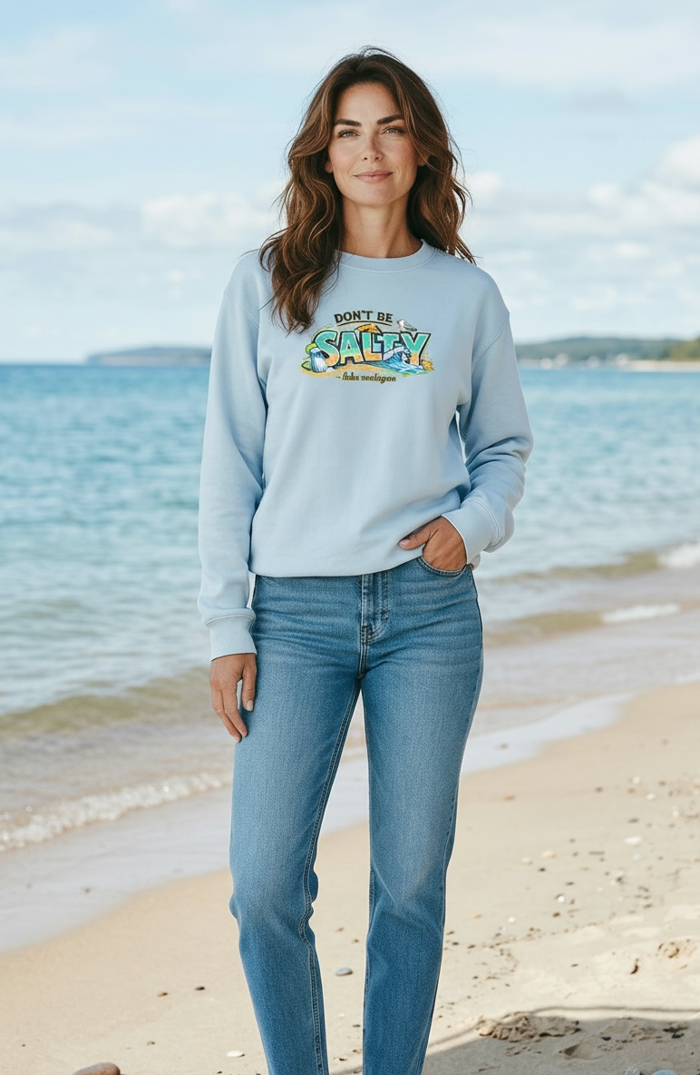 "Don't Be Salty"Relaxed Fit Classic Crew Unisex Sweatshirt