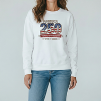"Original America 250 Years"Relaxed Fit Classic Crew Unisex Sweatshirt