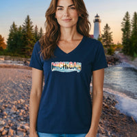 "True Michigan"Women's V-Neck