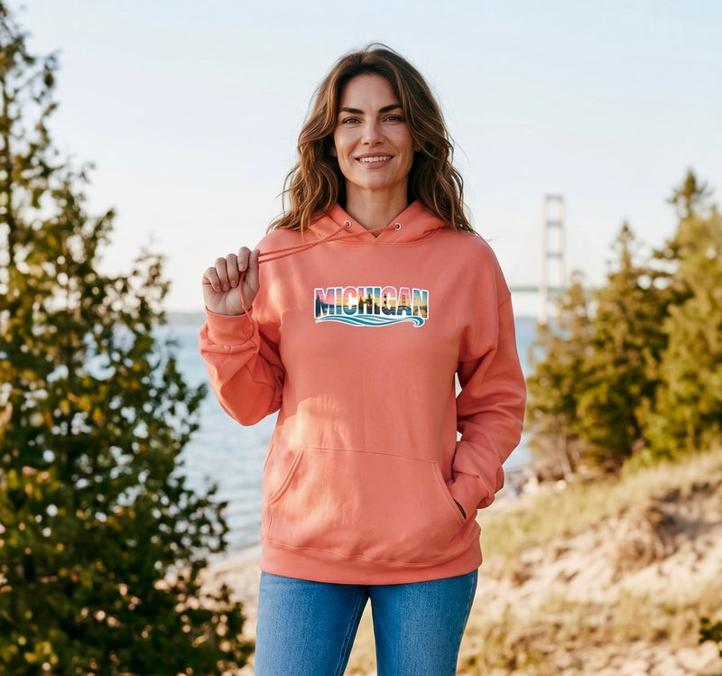 "True Michigan "Relaxed Fit Classic Unisex Hoodie