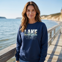 "Lake Life Unsalted"Relaxed Fit Classic Crew Unisex Sweatshirt