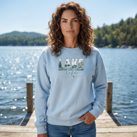 "Lake Life Unsalted"Relaxed Fit Classic Crew Unisex Sweatshirt