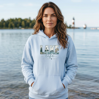 "Lake Life Unsalted"Relaxed Fit Classic Unisex Hoodie