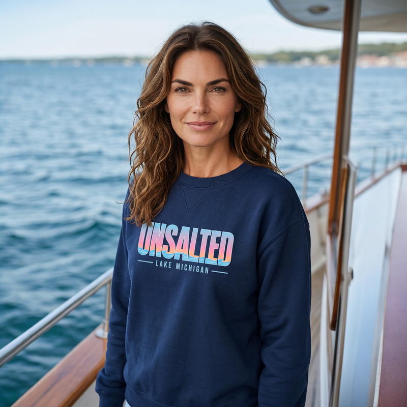 "Summer Unsalted"Relaxed Fit Classic Crew Unisex Sweatshirt