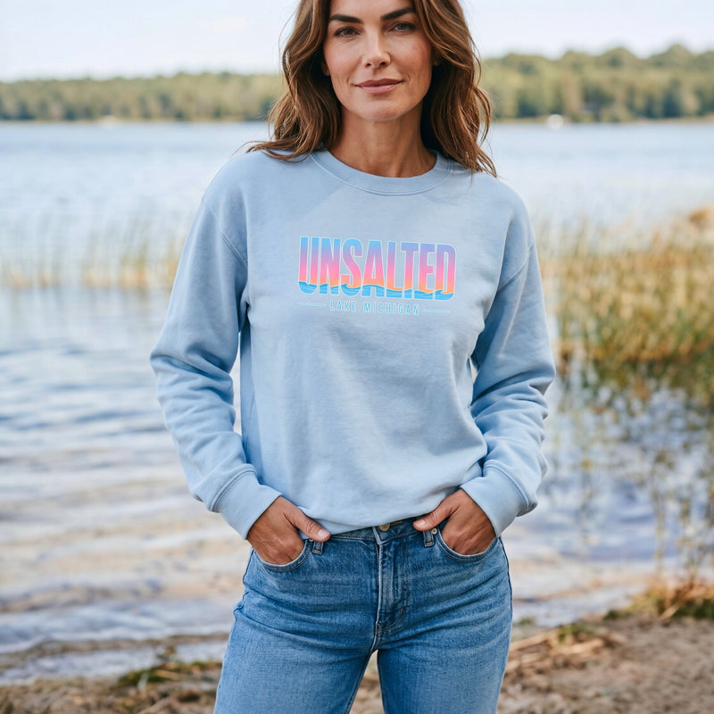 "Summer Unsalted"Relaxed Fit Classic Crew Unisex Sweatshirt