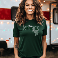 "State Hoops"Relaxed Fit Crew Unisex T-Shirt