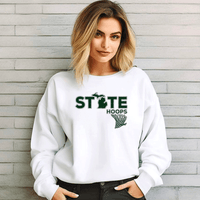 "State Hoops"Relaxed Fit Classic Crew Unisex Sweatshirt