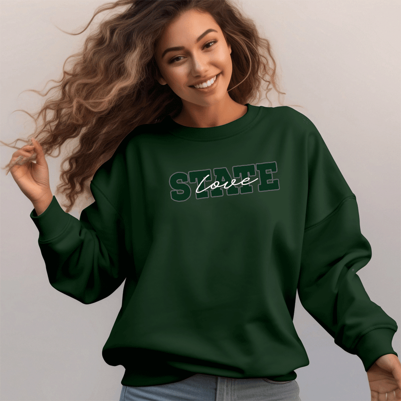 "State Love"Relaxed Fit Classic Crew Unisex Sweatshirt