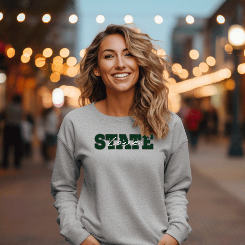"State Love"Relaxed Fit Classic Crew Unisex Sweatshirt