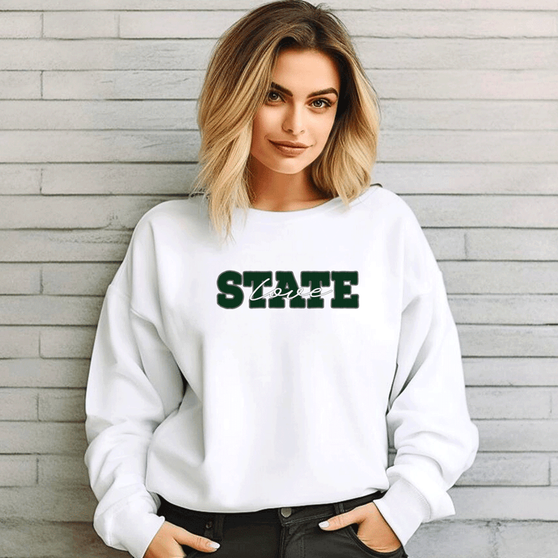 "State Love"Relaxed Fit Classic Crew Unisex Sweatshirt